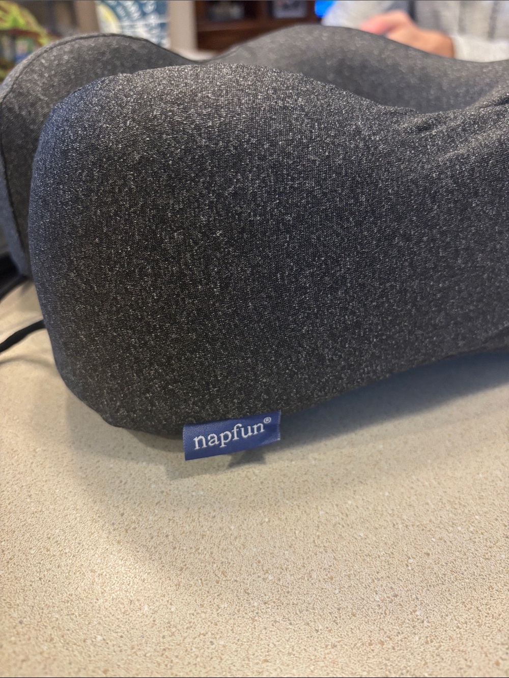 Napfun Men's Gray Travel Neck Pillow for Comfort